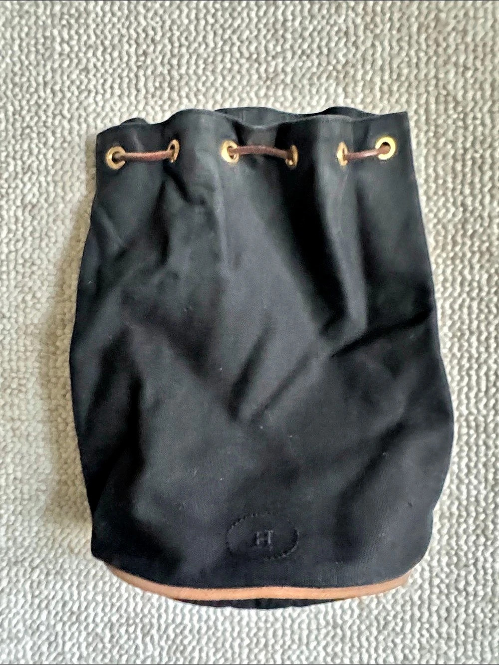 Hermès Matelot-Marin Backpack Black & Brown Cotton